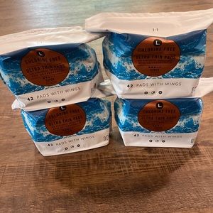 4 Packs L. Chlorine Free Pads